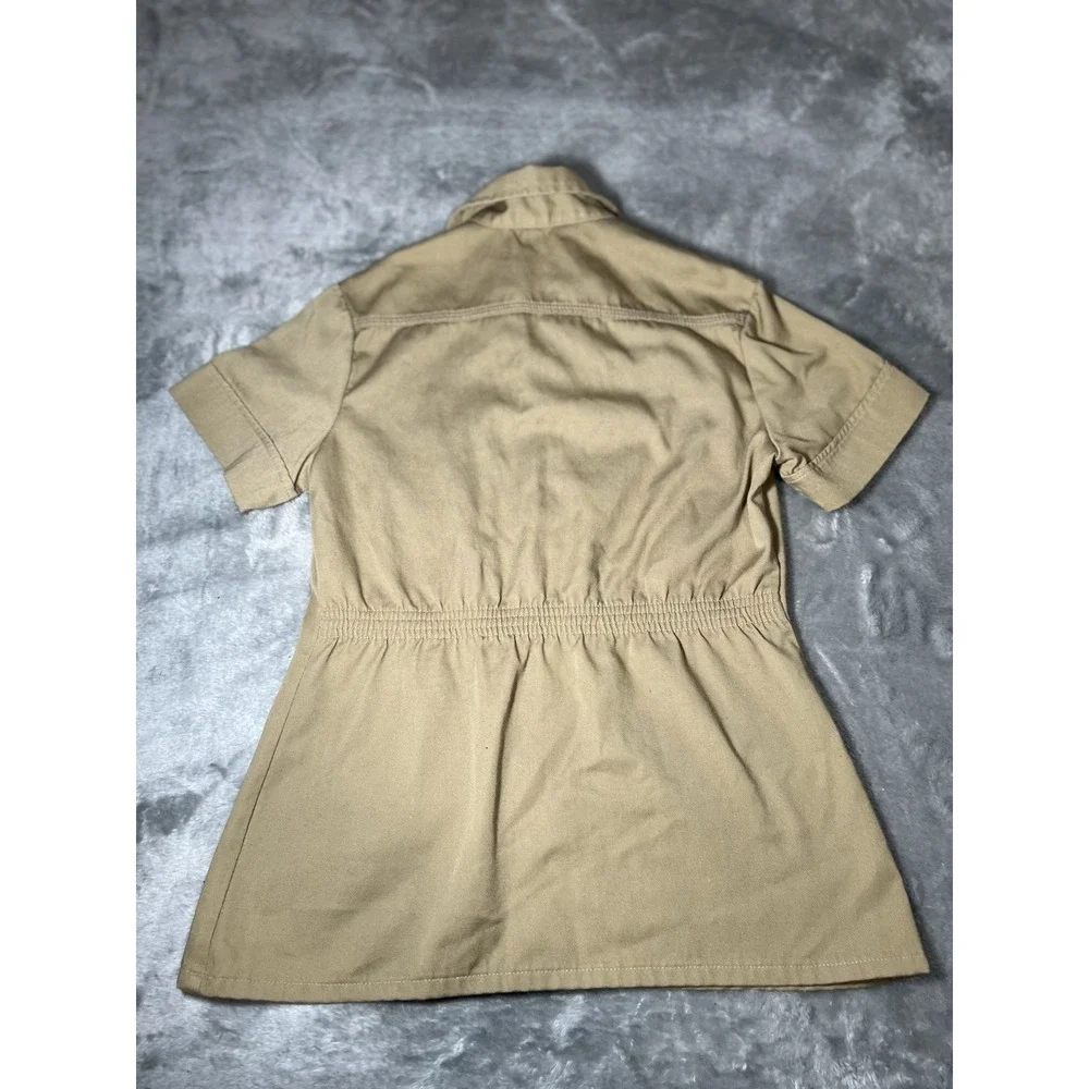 Maverick Shirt Women Size Medium Top Khaki Heavyweight Safari Cargo